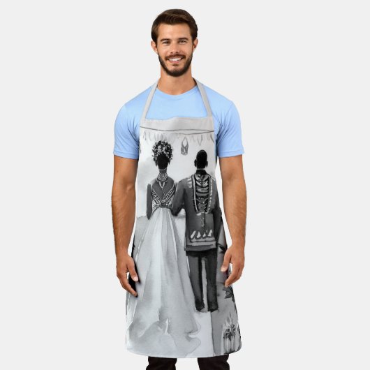 Afrikaanse bruiloft schort (Gedragen)