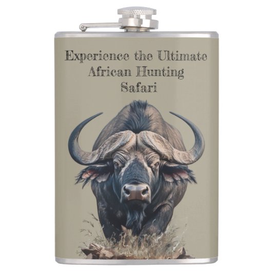 Afrikaanse buffel heupfles (Voorkant)