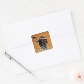 Afrikaanse buffel vierkante sticker (Envelop)