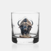 Afrikaanse buffel whisky glas (Voorkant)