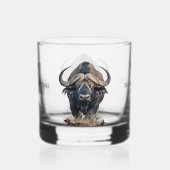 Afrikaanse buffel whisky glas (Achterkant)