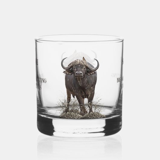 Afrikaanse buffel whisky glas (Voorkant)