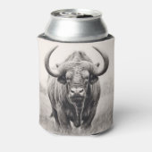 Afrikaanse Buffelpotloodtekening Blikjeskoeler (Blikje Achterkant)