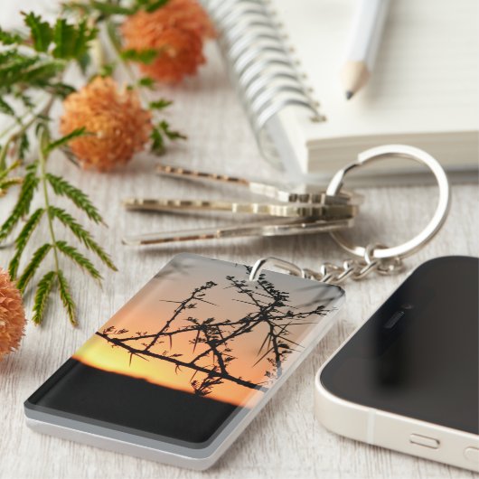 Afrikaanse Burchell's zebra met strepen in bushvel Sleutelhanger (Voorkant Rechts)