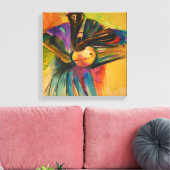 Afrikaanse canvas kunst (Eyo danser) (Insitu (Woonkamer))