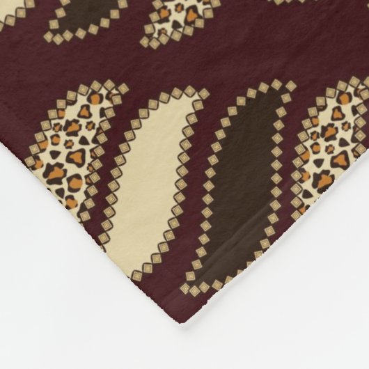 Afrikaanse cheetah huidpatroon 2 fleece deken (Hoek)