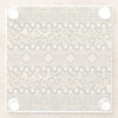 Afrikaanse cheetah huidpatroon 2 glazen onderzetter (Achterkant)