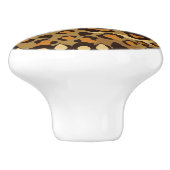 Afrikaanse cheetah huidpatroon 2 keramische knop (Zijkant)