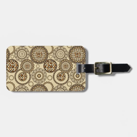 Afrikaanse cheetah huidpatroon 3 bagagelabel (Voorkant horizontaal)