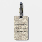 Afrikaanse cheetah huidpatroon 3 bagagelabel (Achterkant verticaal)