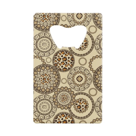 Afrikaanse cheetah huidpatroon 3 creditkaart flessenopener (Achterkant)