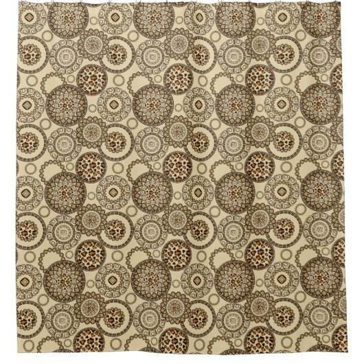 Afrikaanse cheetah huidpatroon 3 douchegordijn (Voorkant)