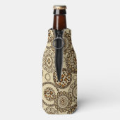 Afrikaanse cheetah huidpatroon 3 flesjeskoeler (Fles Achterkant)