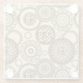 Afrikaanse cheetah huidpatroon 3 glazen onderzetter (Achterkant)