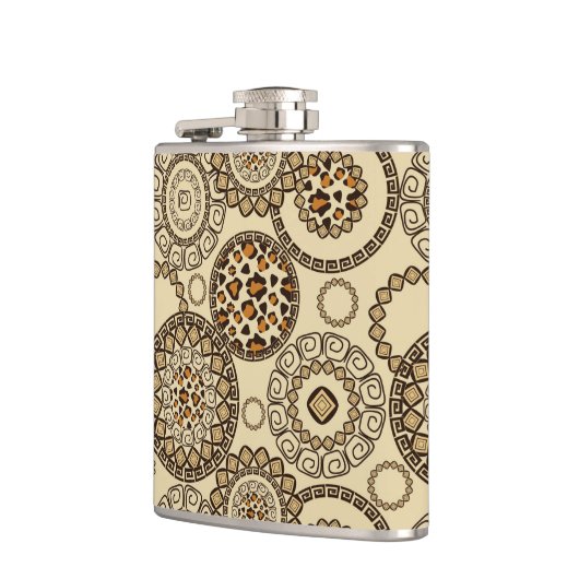 Afrikaanse cheetah huidpatroon 3 heupfles (Links)