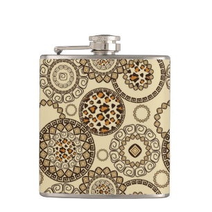 Afrikaanse cheetah huidpatroon 3 heupfles