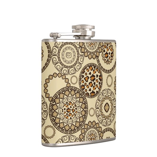 Afrikaanse cheetah huidpatroon 3 heupfles (Rechts)