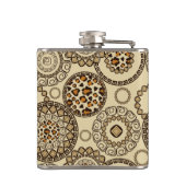 Afrikaanse cheetah huidpatroon 3 heupfles (Achterkant)