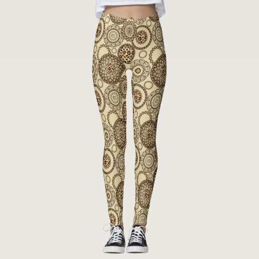 Afrikaanse cheetah huidpatroon 3 leggings (Voorkant)