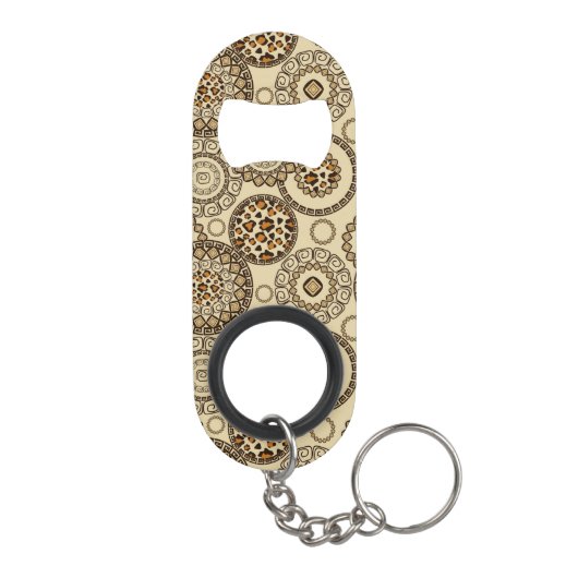 Afrikaanse cheetah huidpatroon 3 mini flessenopener (Achterkant)