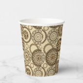 Afrikaanse cheetah huidpatroon 3 papieren bekers (Rechts)