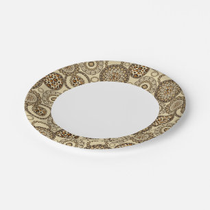 Afrikaanse cheetah huidpatroon 3 papieren bordje