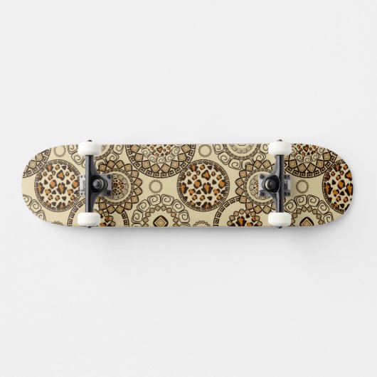 Afrikaanse cheetah huidpatroon 3 persoonlijk skateboard (Horizontaal)