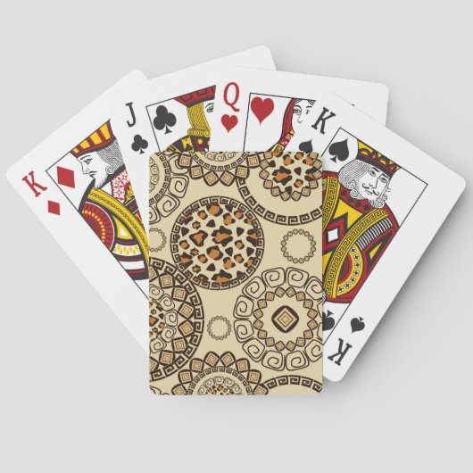 Afrikaanse cheetah huidpatroon 3 speelkaarten (Achterkant)