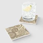 Afrikaanse cheetah huidpatroon 3 stenen onderzetter (Zijkant)