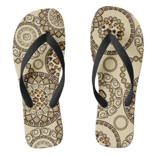 Afrikaanse cheetah huidpatroon 3 teenslippers