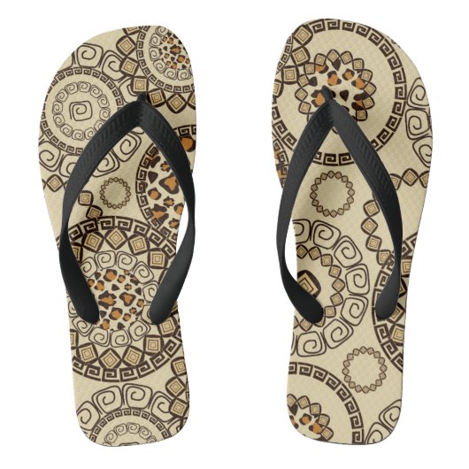 Afrikaanse cheetah huidpatroon 3 teenslippers (Voetbed)