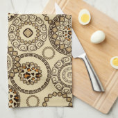 Afrikaanse cheetah huidpatroon 3 theedoek (Quarter Fold)