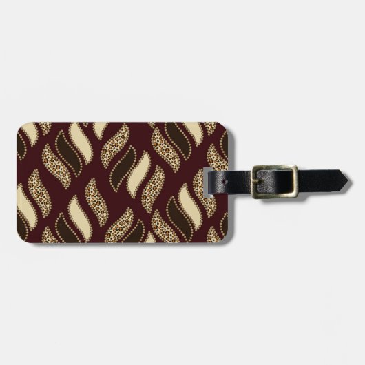 Afrikaanse cheetah-huidpatroon bagagelabel (Voorkant horizontaal)