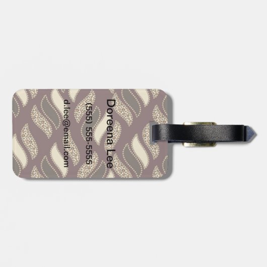 Afrikaanse cheetah-huidpatroon bagagelabel (Achterkant horizontaal)