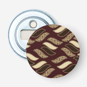 Afrikaanse cheetah-huidpatroon button flesopener