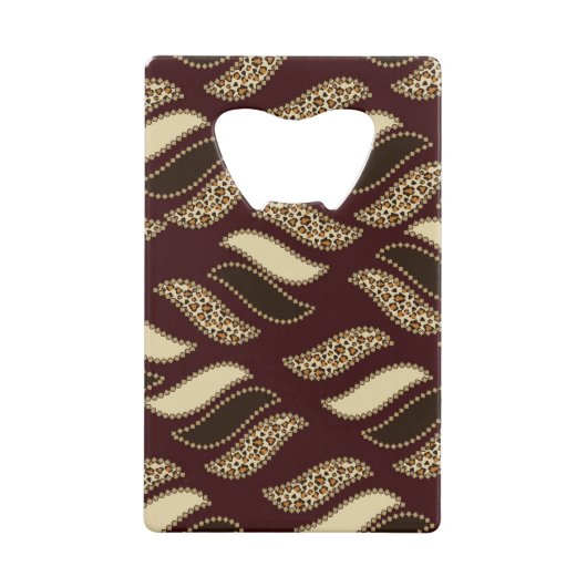 Afrikaanse cheetah-huidpatroon creditkaart flessenopener (Achterkant)