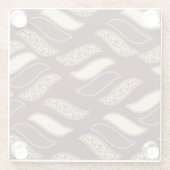 Afrikaanse cheetah-huidpatroon glazen onderzetter (Achterkant)