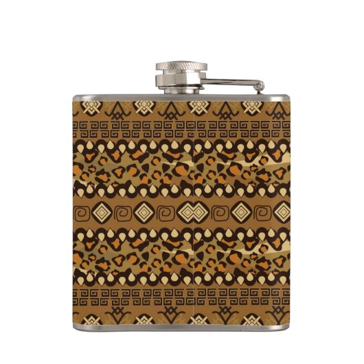 Afrikaanse cheetah-huidpatroon heupfles (Achterkant)