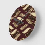 Afrikaanse cheetah-huidpatroon ronde klok (Hoek)