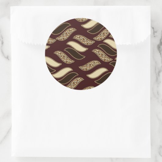 Afrikaanse cheetah-huidpatroon ronde sticker (Tas)