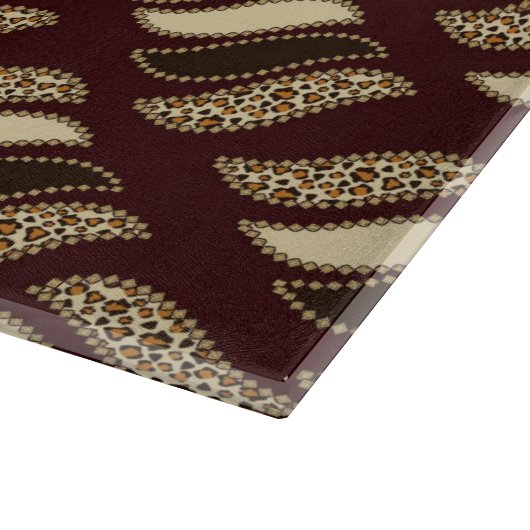 Afrikaanse cheetah-huidpatroon snijplank (Hoek)