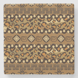 Afrikaanse cheetah-huidpatroon stenen onderzetter