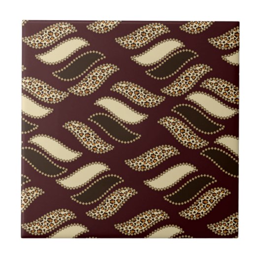 Afrikaanse cheetah-huidpatroon tegeltje (Voorkant)