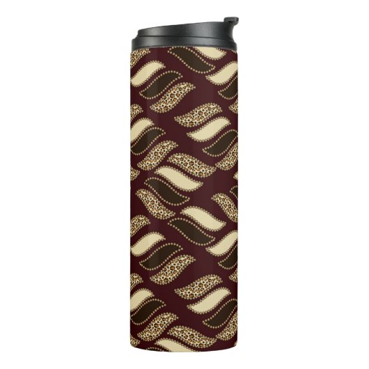 Afrikaanse cheetah-huidpatroon thermosbeker (Gedraaid links)