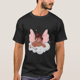Afrikaanse cherubijn engel zwarte cupido gelukkig  t-shirt