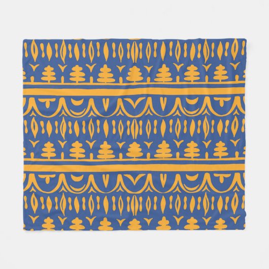 Afrikaanse Chevrons: Etnisch stampatroon Fleece Deken (Voorkant (Horizontaal))