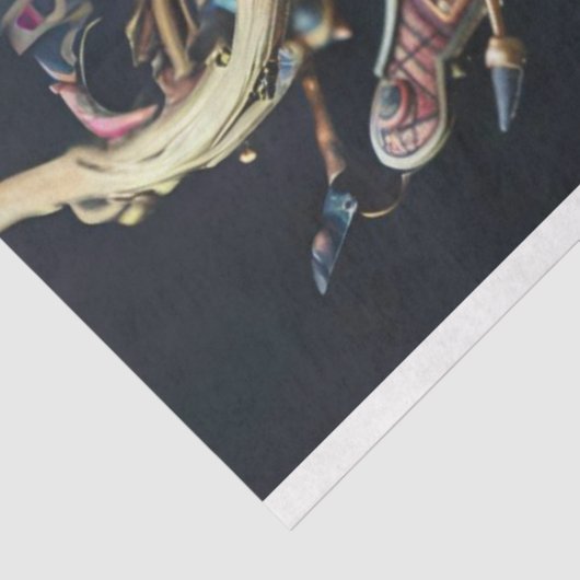 Afrikaanse Chief Robotic decoupage Tissuepapier (Detail)