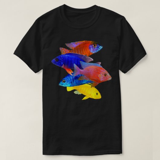 Afrikaanse cichlids Peacock Cichlid Breeders Keepe T-shirt (Design voorkant)