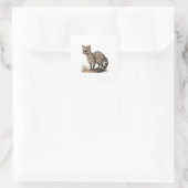 Afrikaanse civetkat vierkante sticker (Tas)