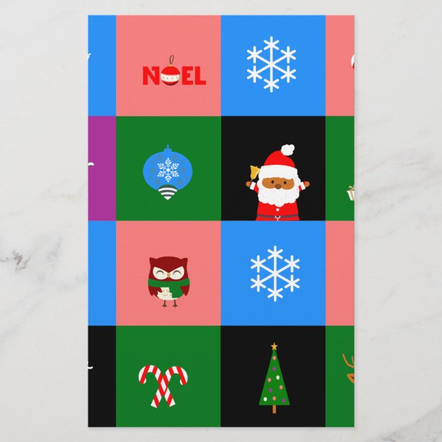 afrikaanse colorblock santa claus (Voorkant)